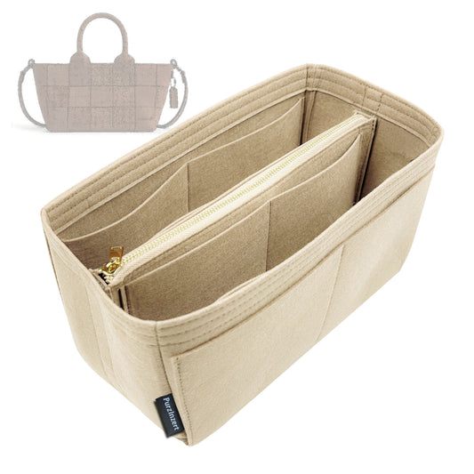 Bag Insert for (Coach, Alter Ego Small Tote Bag) Organizer Tote Purse Organiser Liner Shaper [Premium Felt Material]