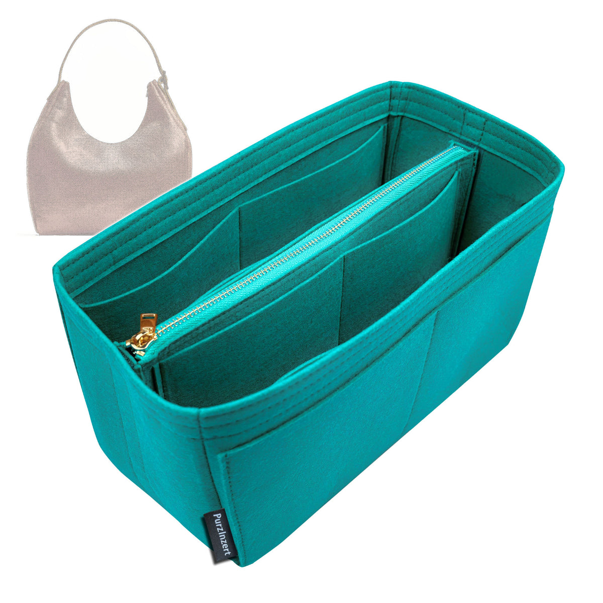 Bag Insert for (Portland Leather Goods, Oversized Aspen Shoulder Bag) Organizer Tote Purse Organiser Liner Shaper [Premium Felt Material]