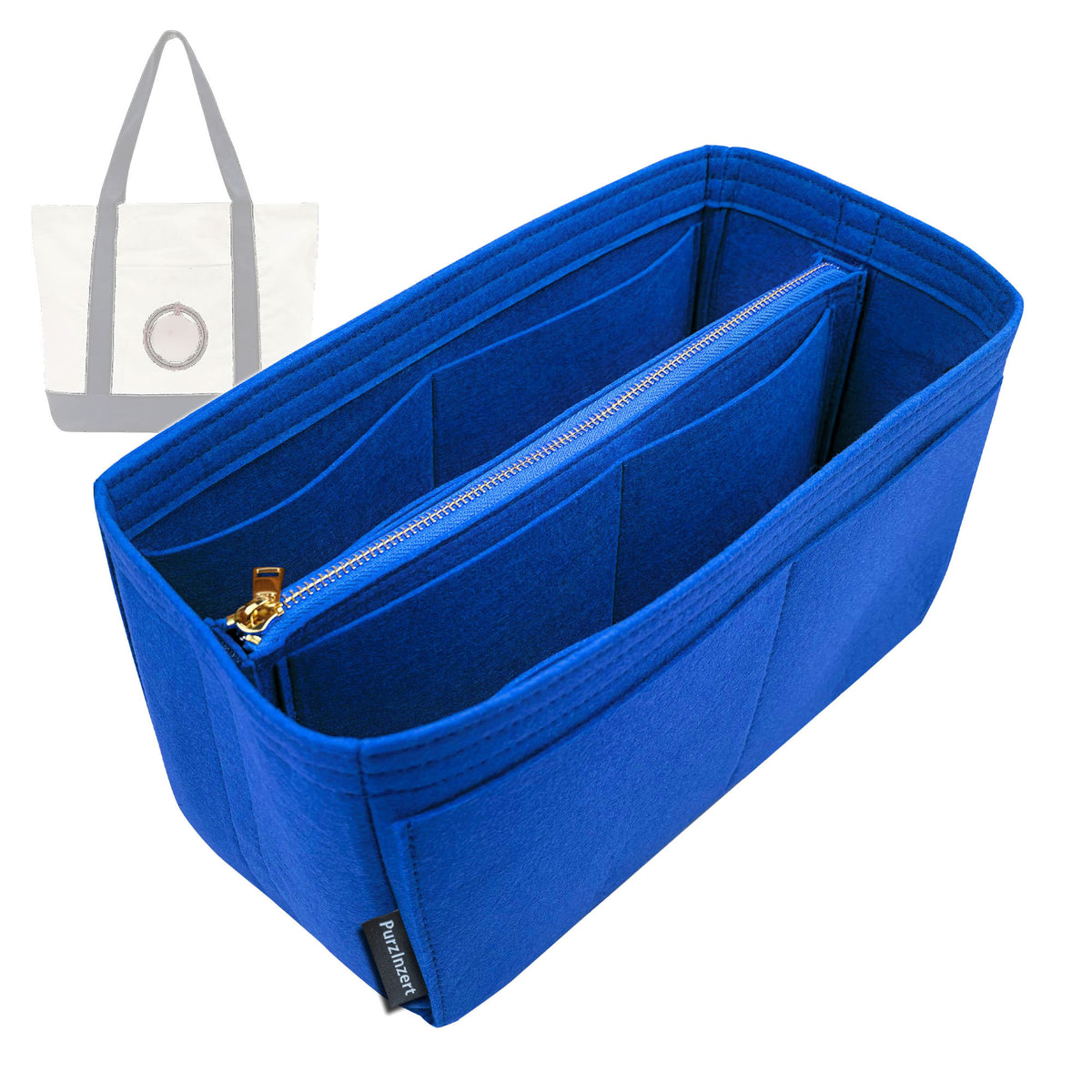 Bag Insert for (Trader Joes, Large Classic Canvas Tote) Organizer Tote Purse Organiser Liner Shaper [Premium Felt Material]