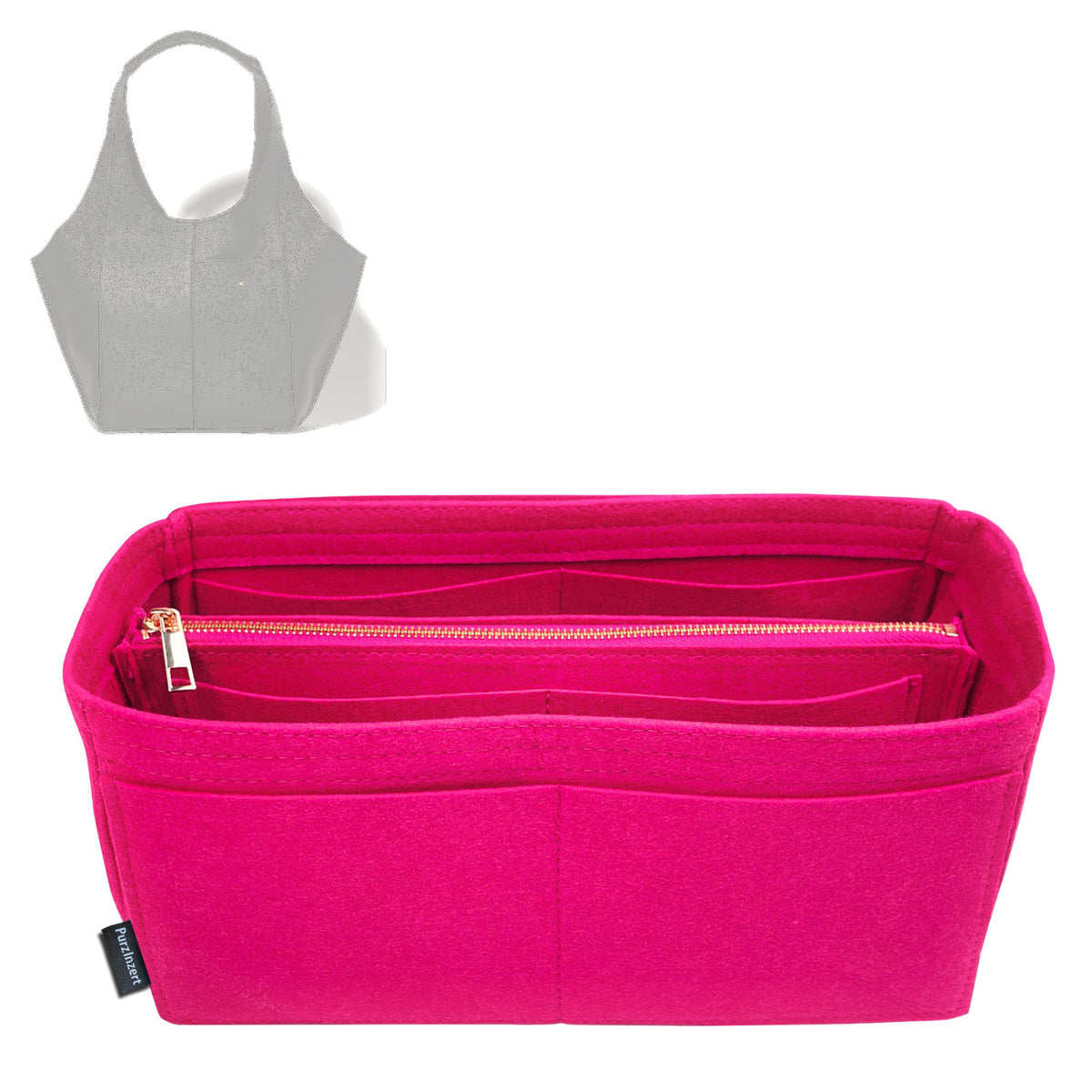 Bag Insert for (RSVP, RSVP Parachute Small) Organizer Tote Purse Organiser Liner Shaper [Premium Felt Material]