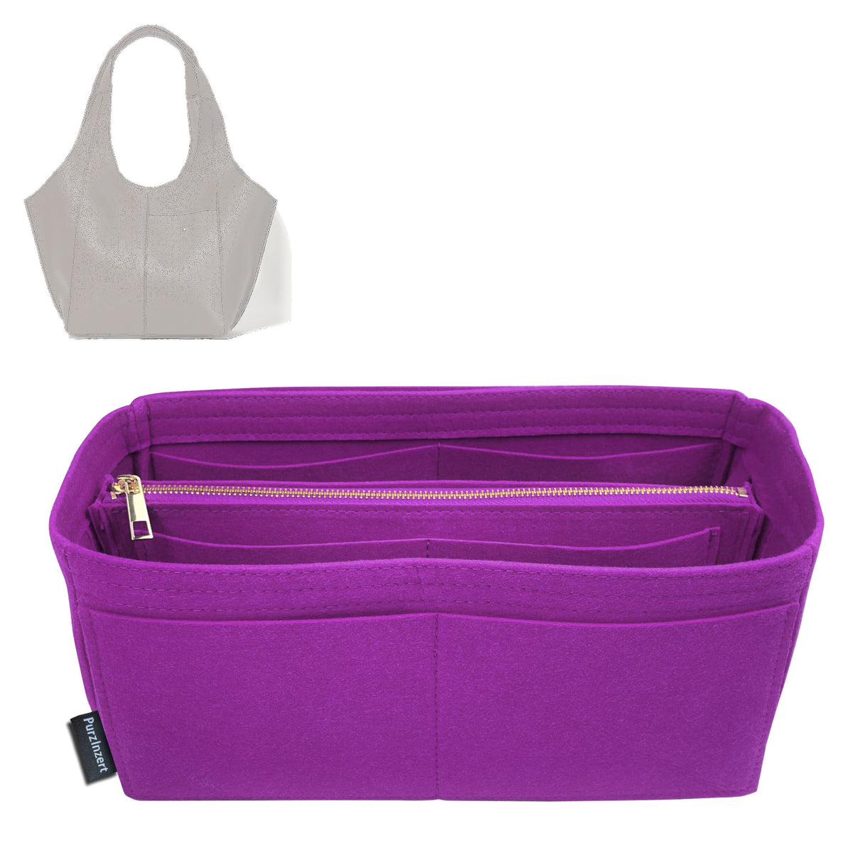 Bag Insert for (RSVP, RSVP Parachute Medium) Organizer Tote Purse Organiser Liner Shaper [Premium Felt Material]