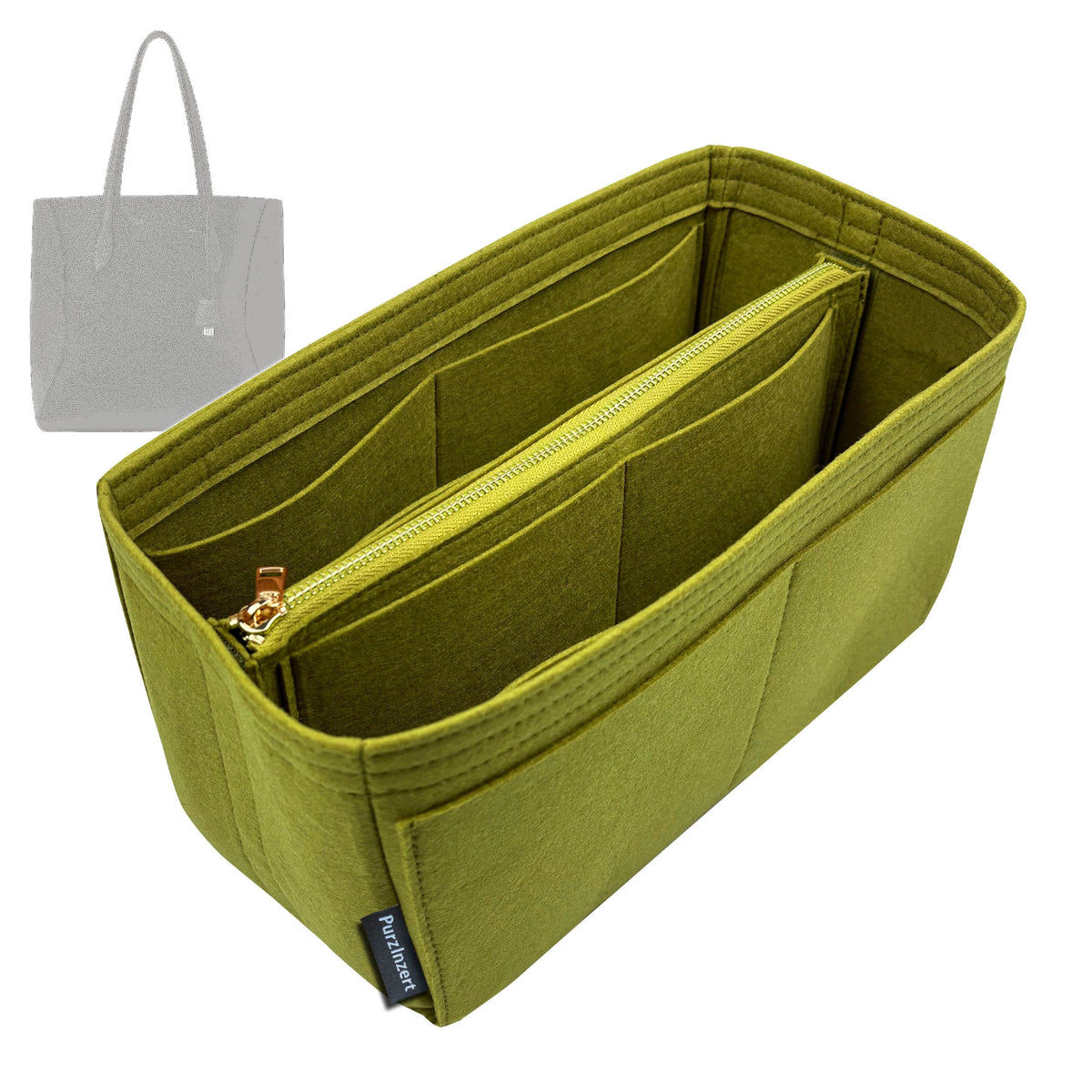 Bag Insert for (Loro Piana, Needle Shopper) Organizer Tote Purse Organiser Liner Shaper [Premium Felt Material]