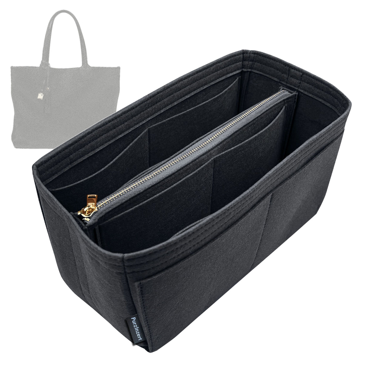 Bag Insert for (Aspinal of London, Hudson Tote) Organizer Tote Purse Organiser Liner Shaper [Premium Felt Material]