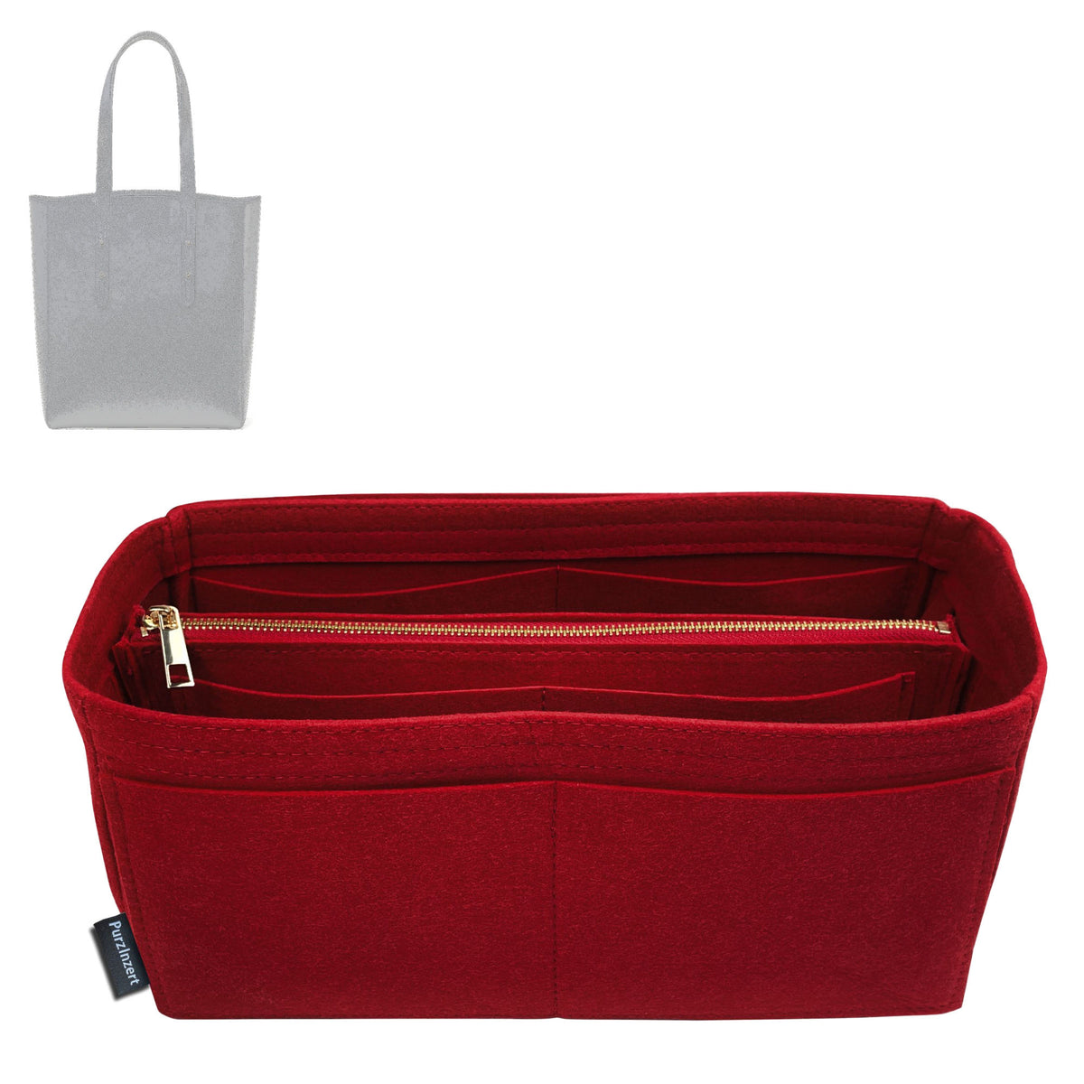Bag Insert for (Aspinal of London, Essential Tote) Organizer Tote Purse Organiser Liner Shaper [Premium Felt Material]