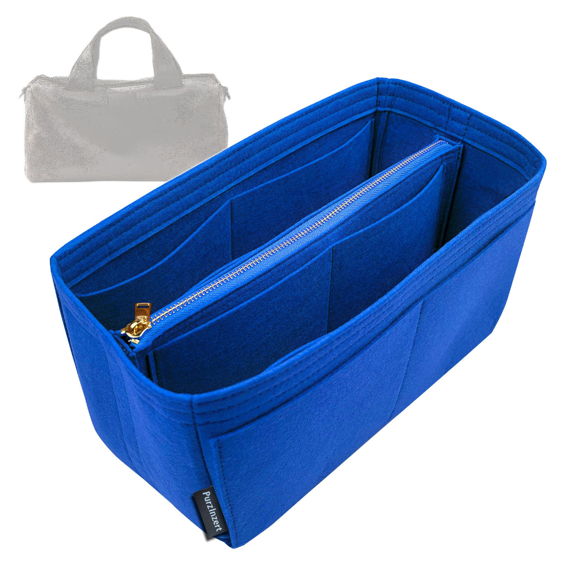 Bag Insert for (Prada, Small Nappa Leather Duffle Bag) Organizer Tote Purse Organiser Liner Shaper [Premium Felt Material]