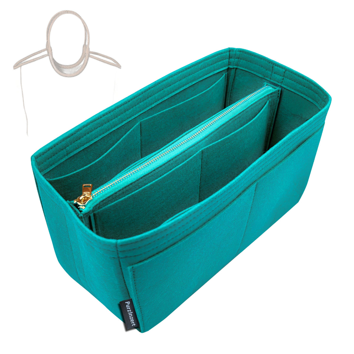 Bag Insert for (Miu Miu, Regular Ivy Canvas Bag) Organizer Tote Purse Organiser Liner Shaper [Premium Felt Material]
