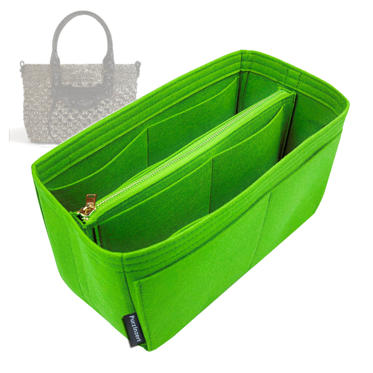 Bag Insert for (Balenciaga, Le City Basket Small) Organizer Tote Purse Organiser Liner Shaper [Premium Felt Material]