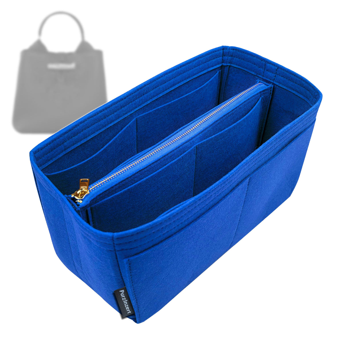 Bag Insert for (Longchamp, Le Roseau S HandBag) Organizer Tote Purse Organiser Liner Shaper [Premium Felt Material]