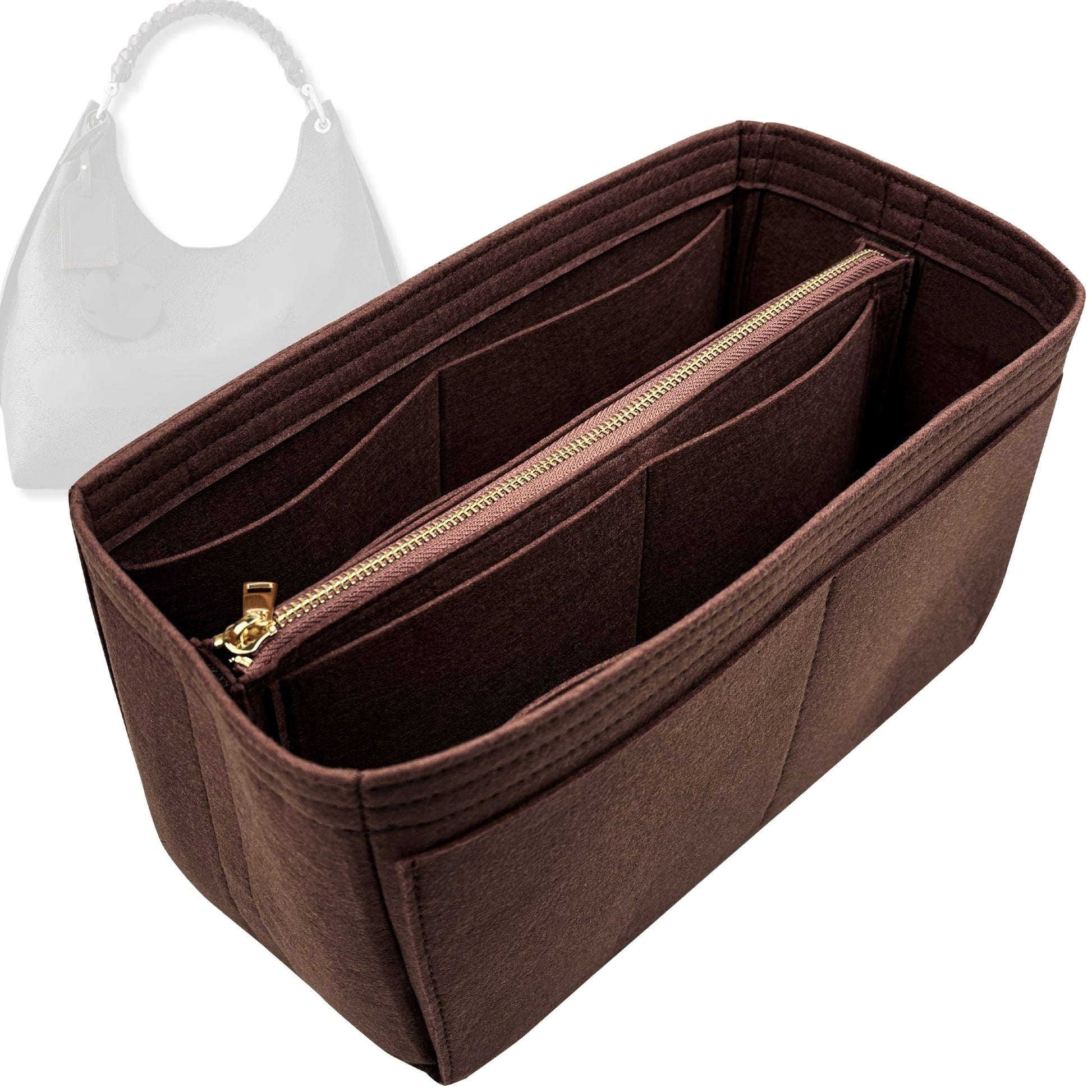 Bag Insert for (LV, Carmel) Organizer Tote Purse Organiser Liner Shaper [Premium Felt Material]