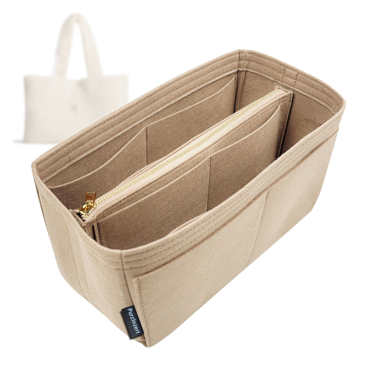 Bag Insert for (Dior, Dio*Alps Medium Spongy Book Tote) Organizer Tote Purse Organiser Liner Shaper [Premium Felt Material]