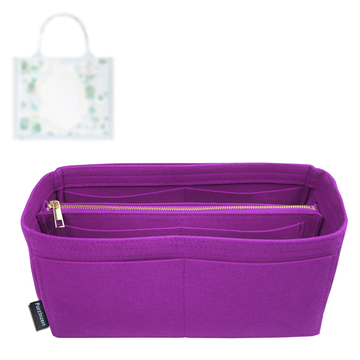 Bag Insert for (Dior, Small Book Tote with Strap M1404OEMJ) Organizer Tote Purse Organiser Liner Shaper [Premium Felt Material]