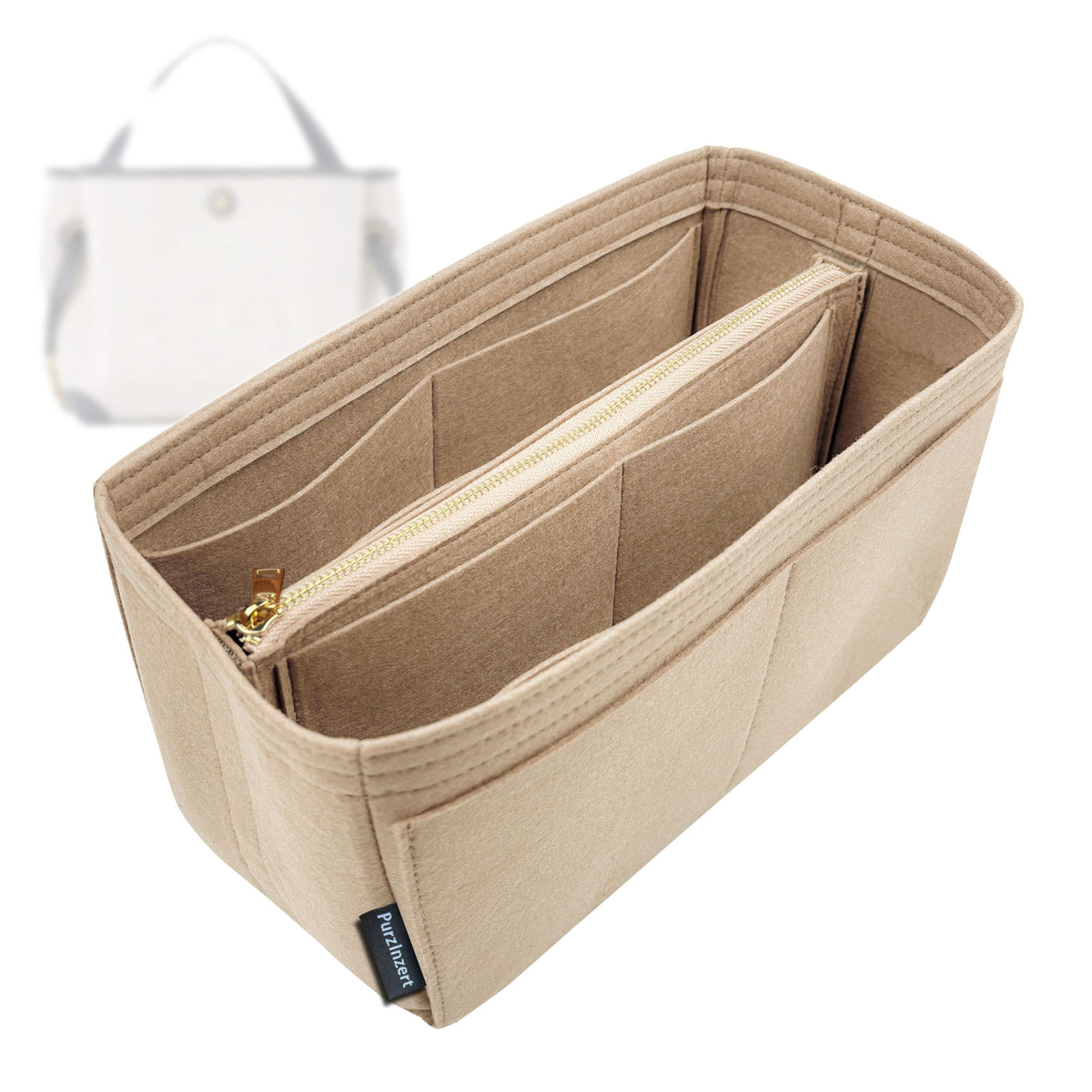 Bag Insert for (Chloe, Small Clover Double Carry Bag) Organizer Tote Purse Organiser Liner Shaper [Premium Felt Material]