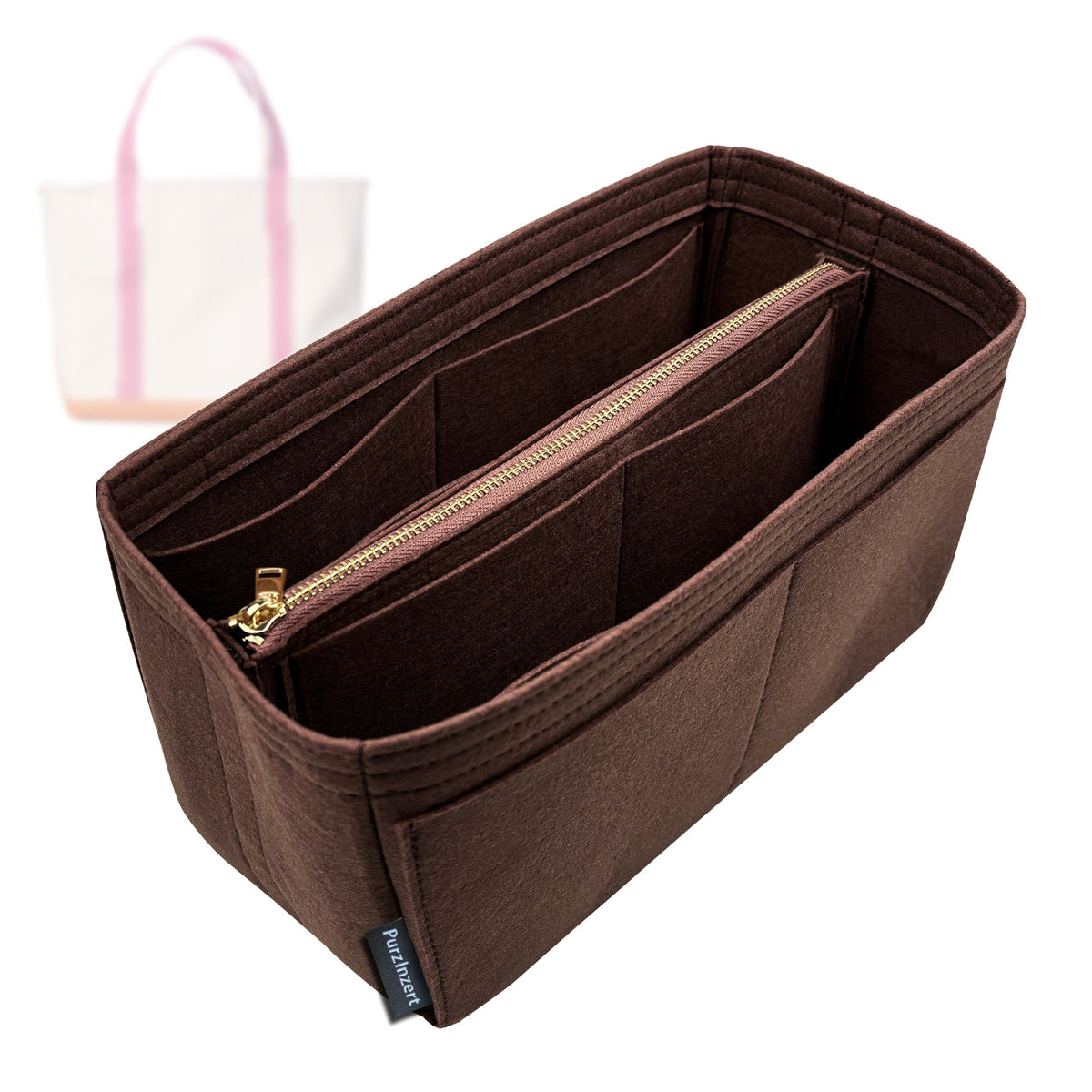 Bag Insert for (L.L.Bean, Dunki* x L.L. Bea* Boat and Tote) Organizer Tote Purse Organiser Liner Shaper [Premium Felt Material]