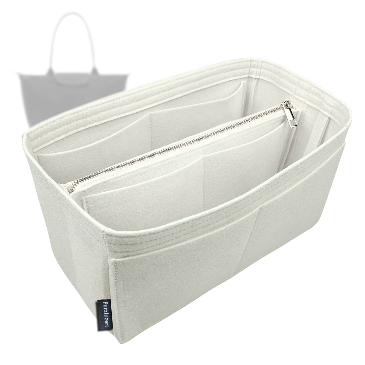 Bag Insert for (Longchamp, Le Pliage One L Tote bag) Organizer Tote Purse Organiser Liner Shaper [Premium Felt Material]