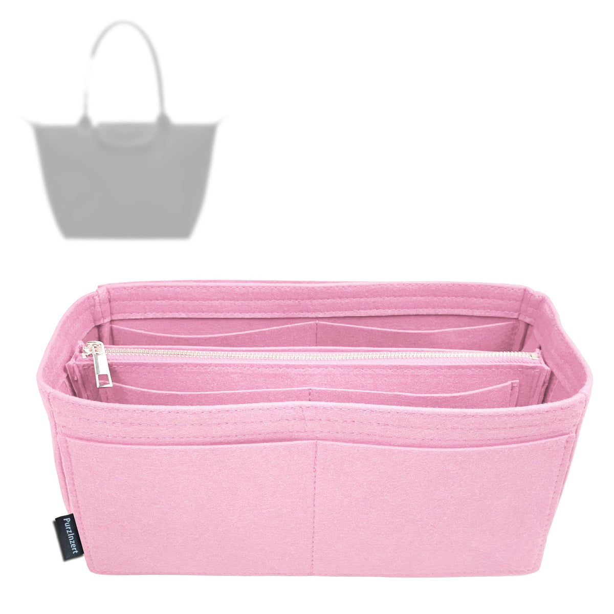 Bag Insert for (Longchamp, Le Pliage One M Tote bag) Organizer Tote Purse Organiser Liner Shaper [Premium Felt Material]