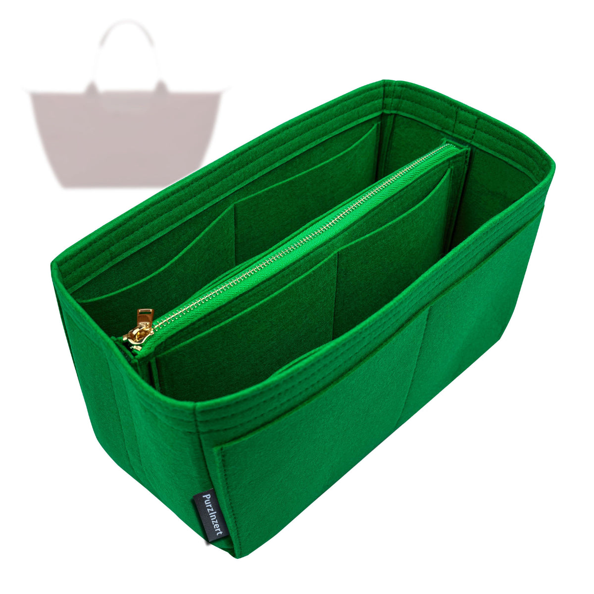 Bag Insert for (Longchamp, Le Pliage One L Handbag) Organizer Tote Purse Organiser Liner Shaper [Premium Felt Material]