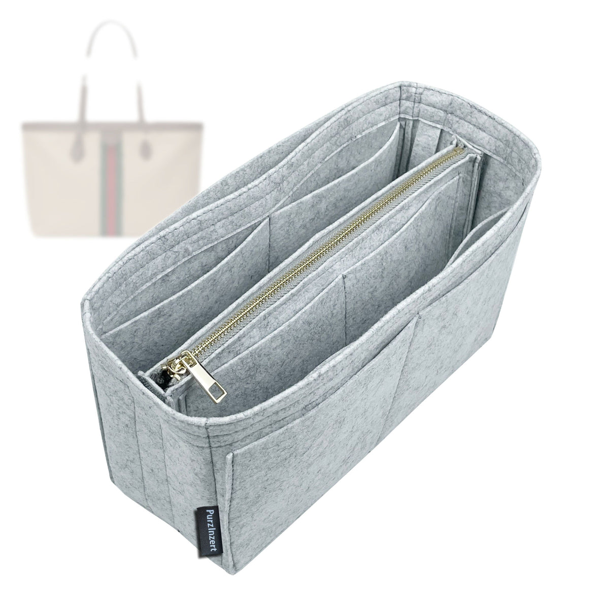 Bag Insert for (Gucci, Ophidia Large Tote Bag 631685) Organizer Tote Purse Organiser Liner Shaper [Premium Felt Material]