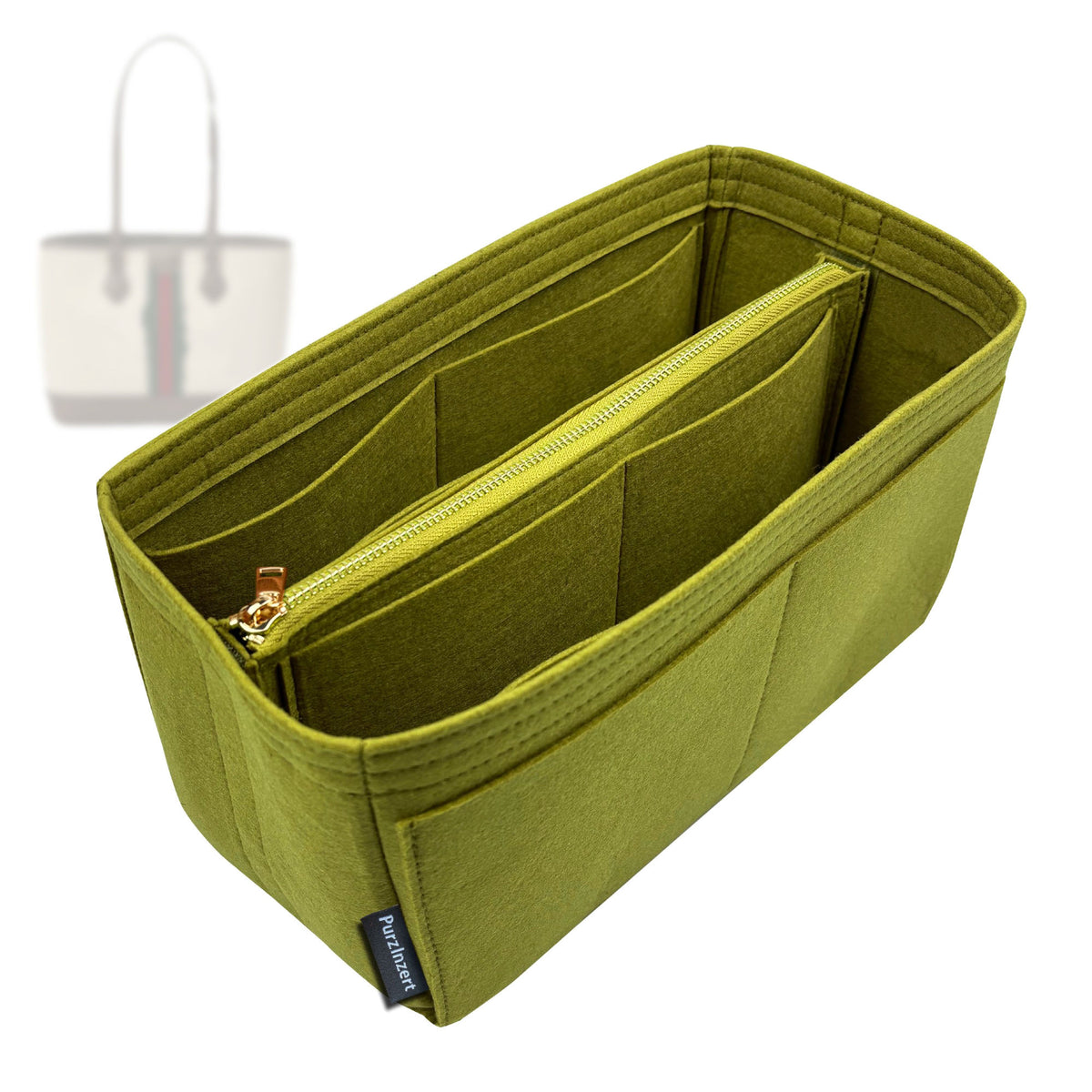 Bag Insert for (Gucci, Ophidia Medium Tote Bag 836849) Organizer Tote Purse Organiser Liner Shaper [Premium Felt Material]