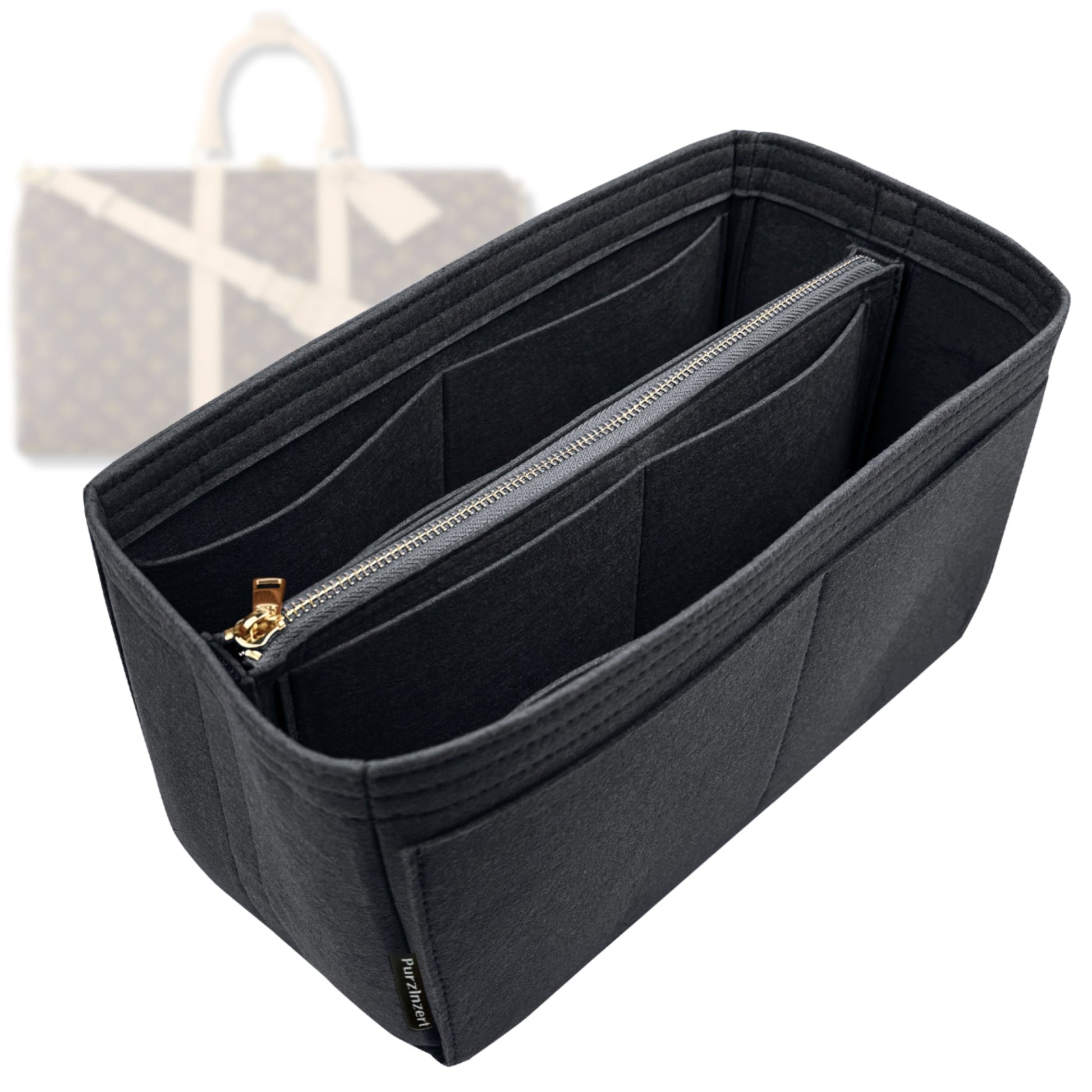 Bag Insert for (LV, Keepall 50) Organizer Tote Purse Organiser Liner Shaper [Premium Felt Material]