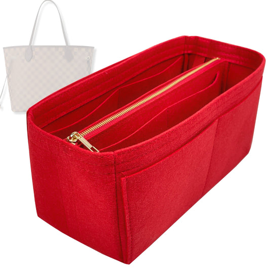 Bag Insert for (LV, Neverfull MM) Organizer Tote Purse Organiser Liner Shaper [Premium Felt Material]