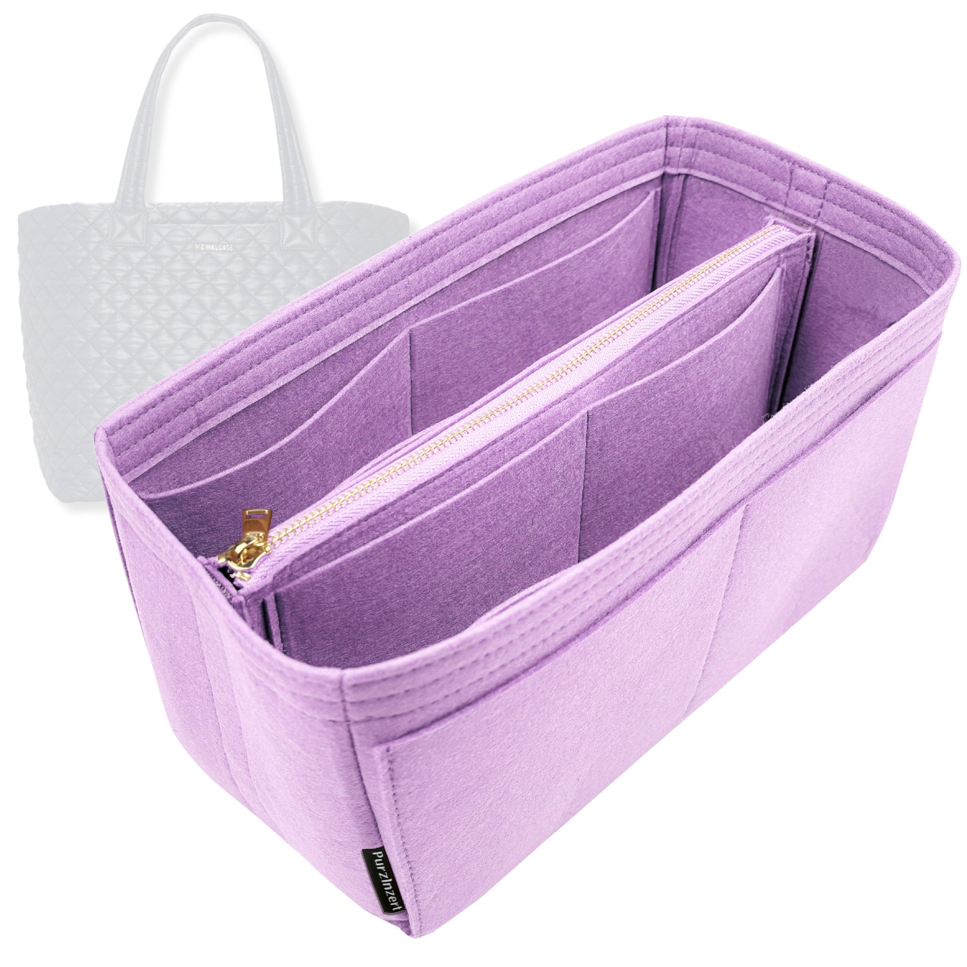 Bag Insert for (MZ Wallace, Medium Metro Tote) Organizer Tote Purse Organiser Liner Shaper [Premium Felt Material]
