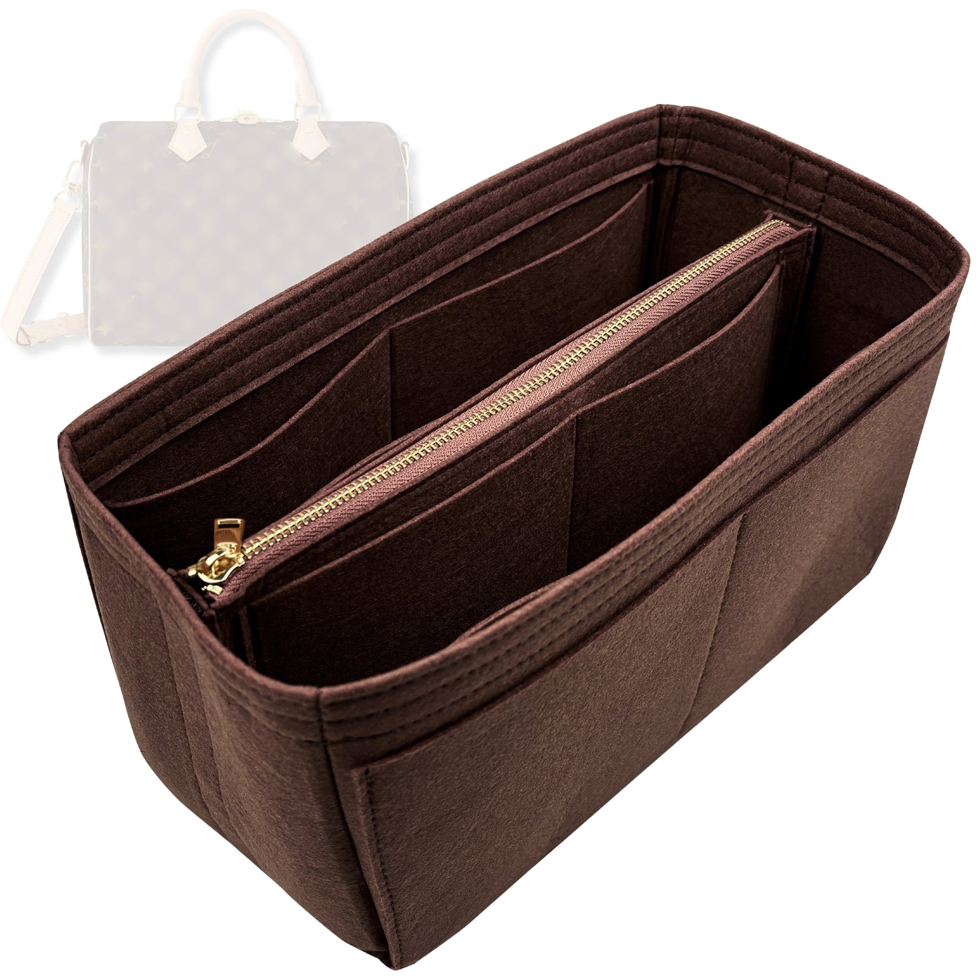 Bag Insert for (LV, Speedy 30) Organizer Tote Purse Organiser Liner Shaper [Premium Felt Material]