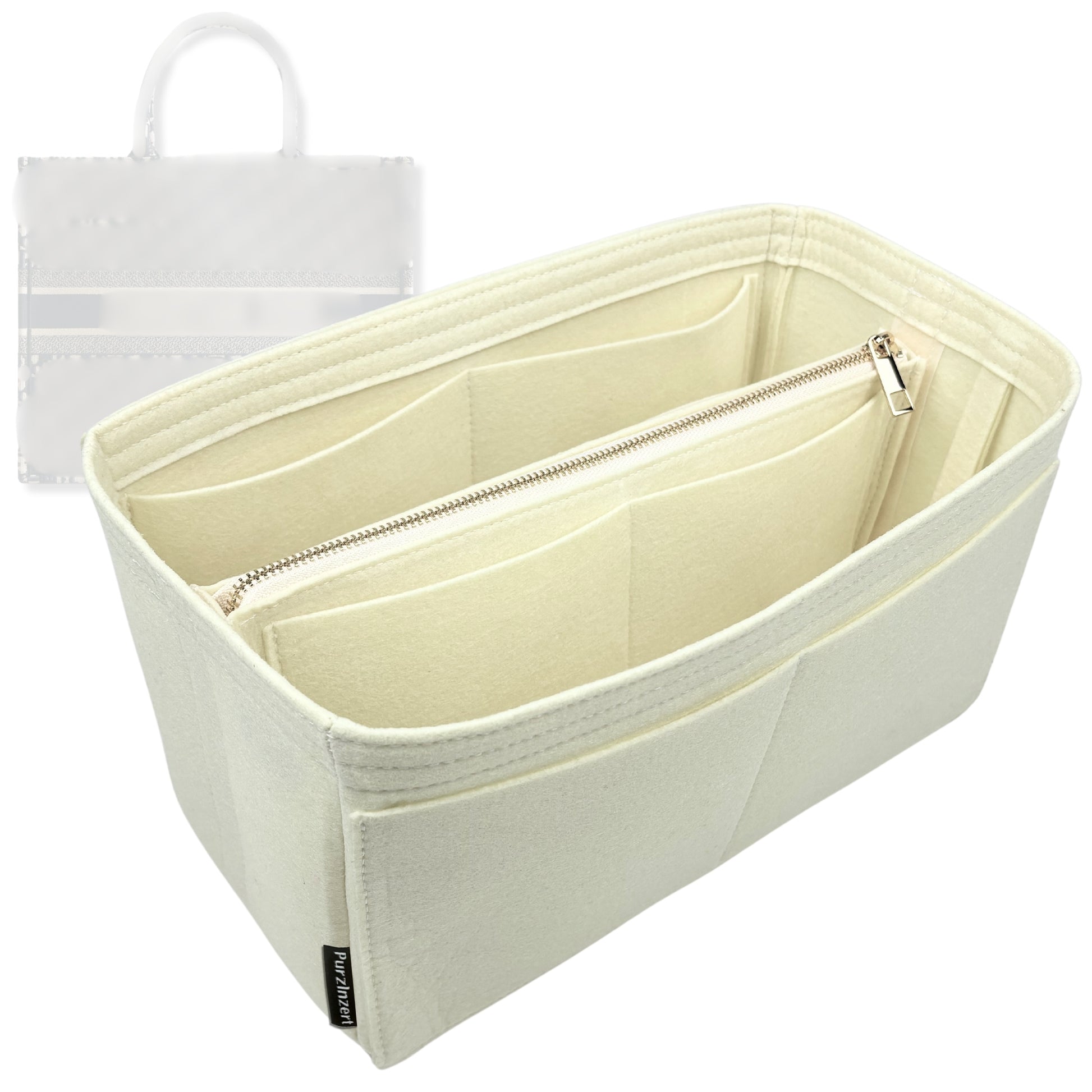 Bag Insert for (Dior, Book Tote Small) Organizer Tote Purse Organiser Liner Shaper [Premium Felt Material]