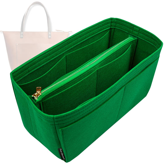 Bag Insert for (Portland Leather Goods, Zipper Tote Large) Organizer Tote Purse Organiser Liner Shaper [Premium Felt Material]