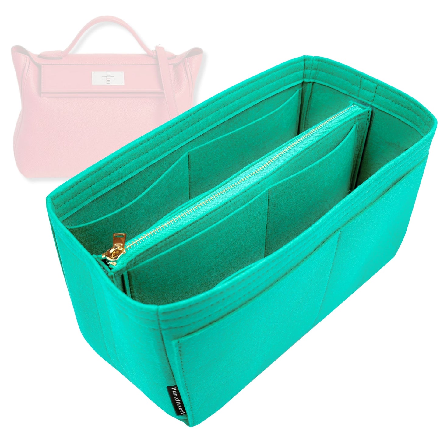 Bag Insert for (Hermes, 24/24 Mini 21 Bag) Organizer Tote Purse Organiser Liner Shaper [Premium Felt Material]