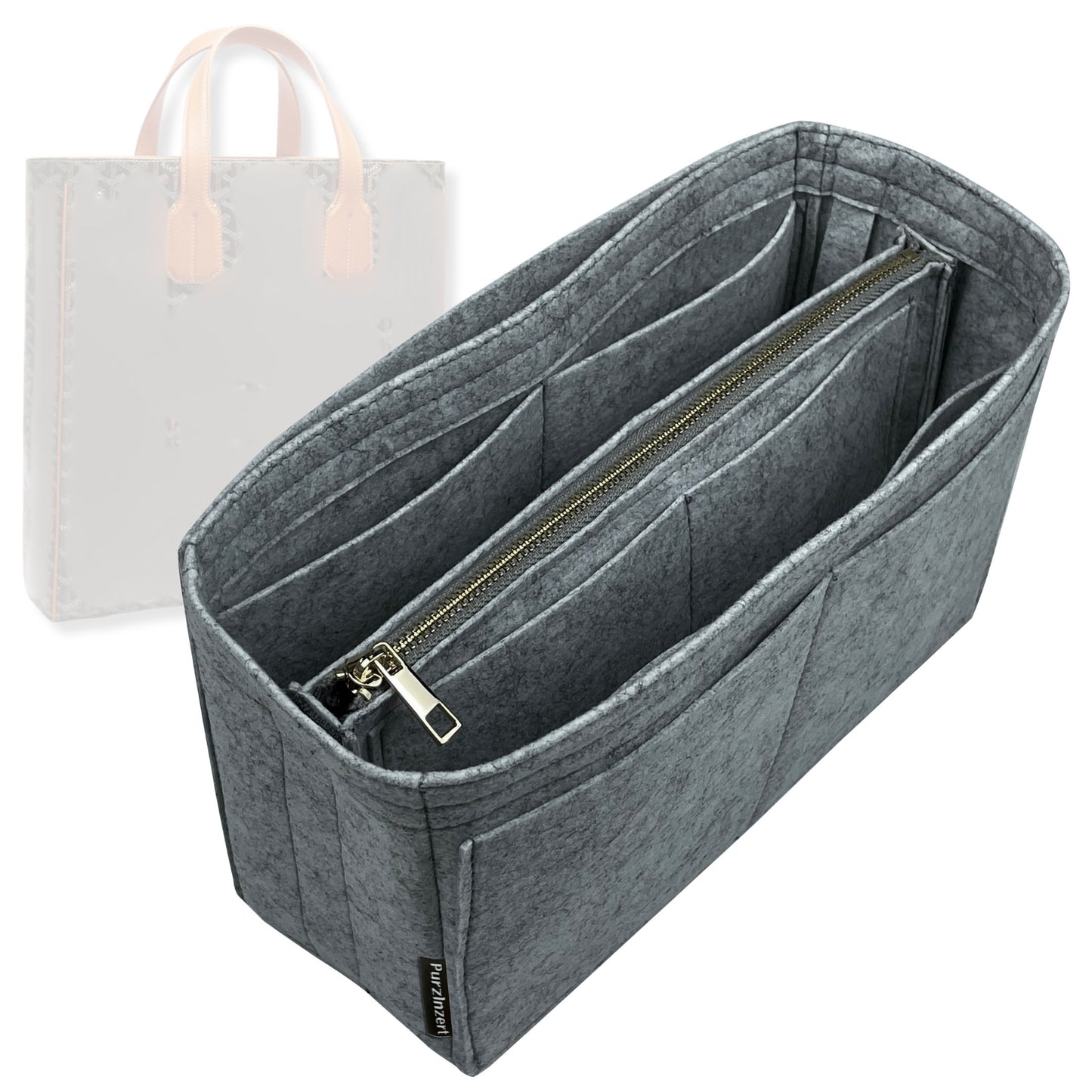 Bag Insert for (Goyard, Voltaire) Organizer Tote Purse Organiser Liner Shaper [Premium Felt Material]