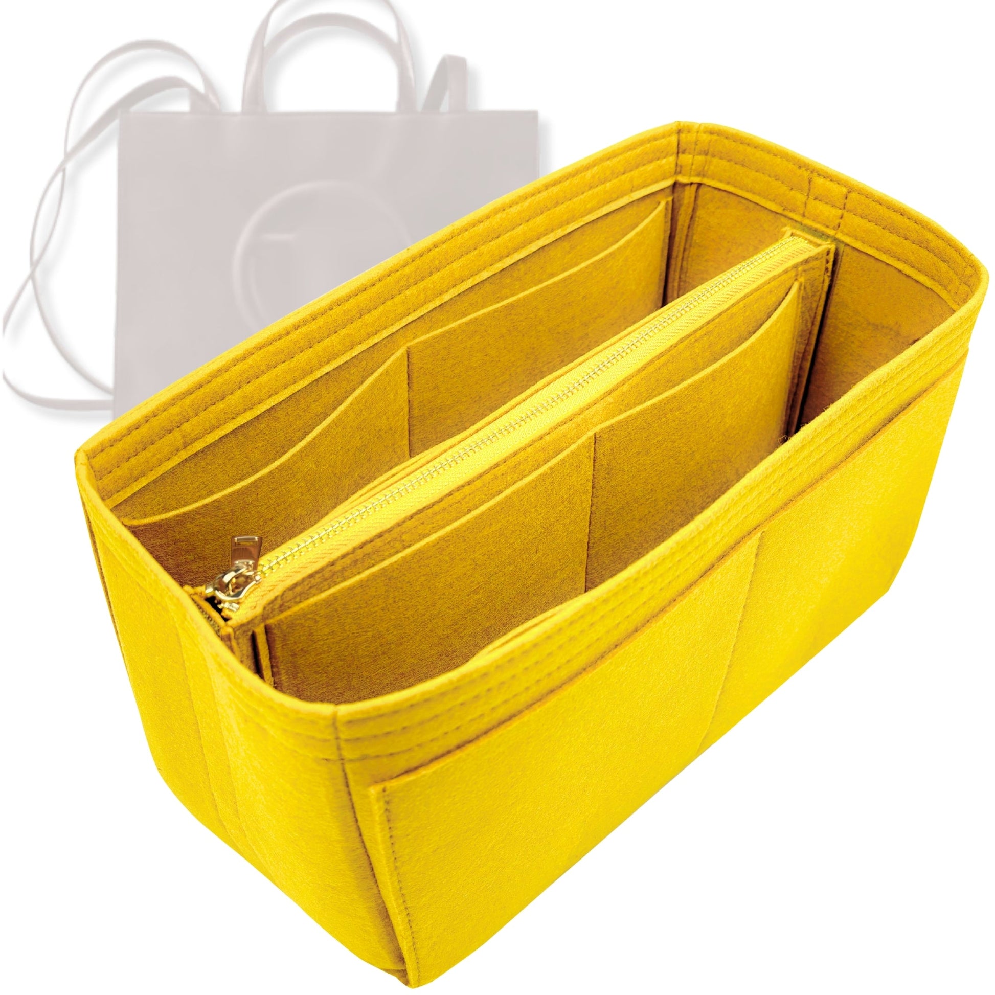 Bag Insert for (Telfar, Large Shopping Bag) Organizer Tote Purse Organiser Liner Shaper [Premium Felt Material]