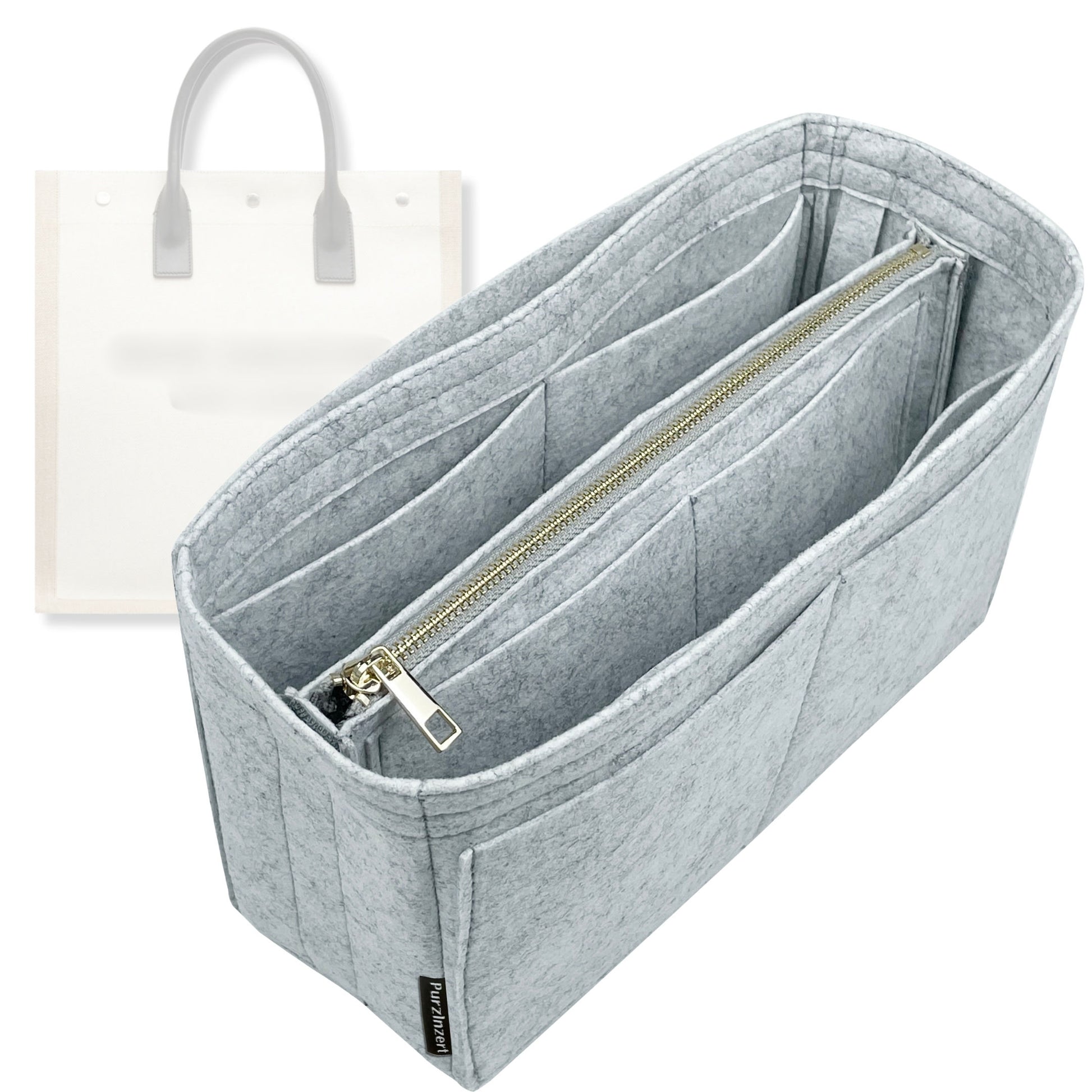 Bag Insert for (Saint Laurent (YSL), Rive Gauche N-S) Organizer Tote Purse Organiser Liner Shaper [Premium Felt Material]