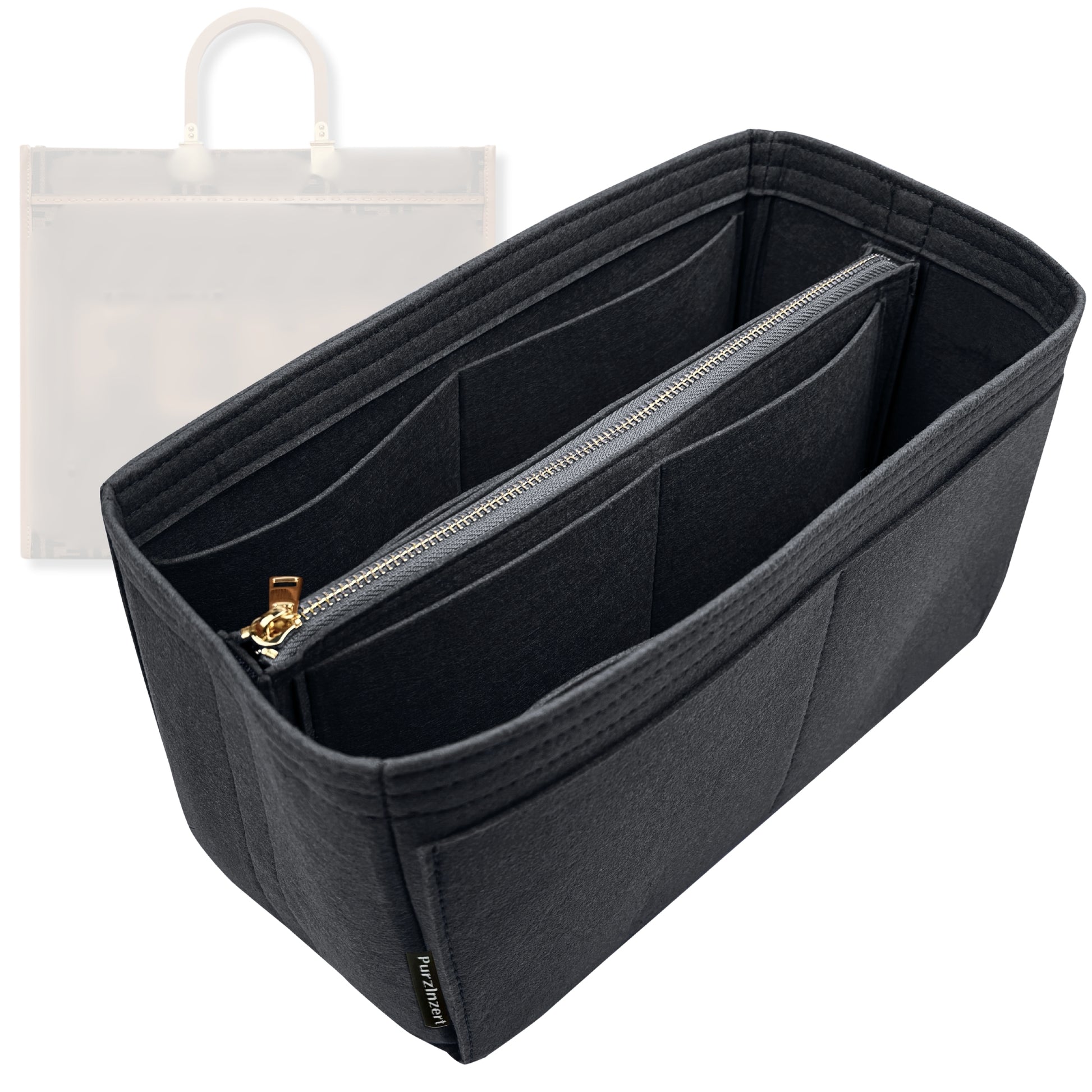 Bag Insert for (Fendi, Sunshine Large) Organizer Tote Purse Organiser Liner Shaper [Premium Felt Material]