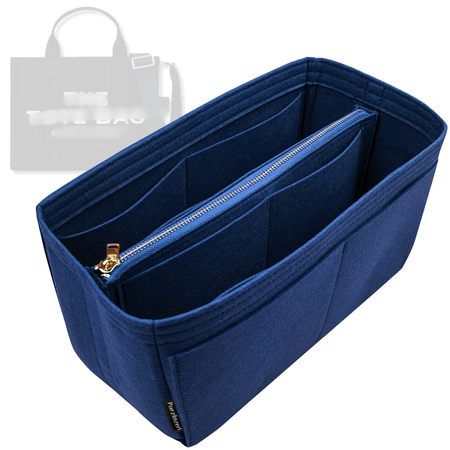 Bag Insert for (Marc Jacobs, Small Tote) Organizer Tote Purse Organiser Liner Shaper [Premium Felt Material]