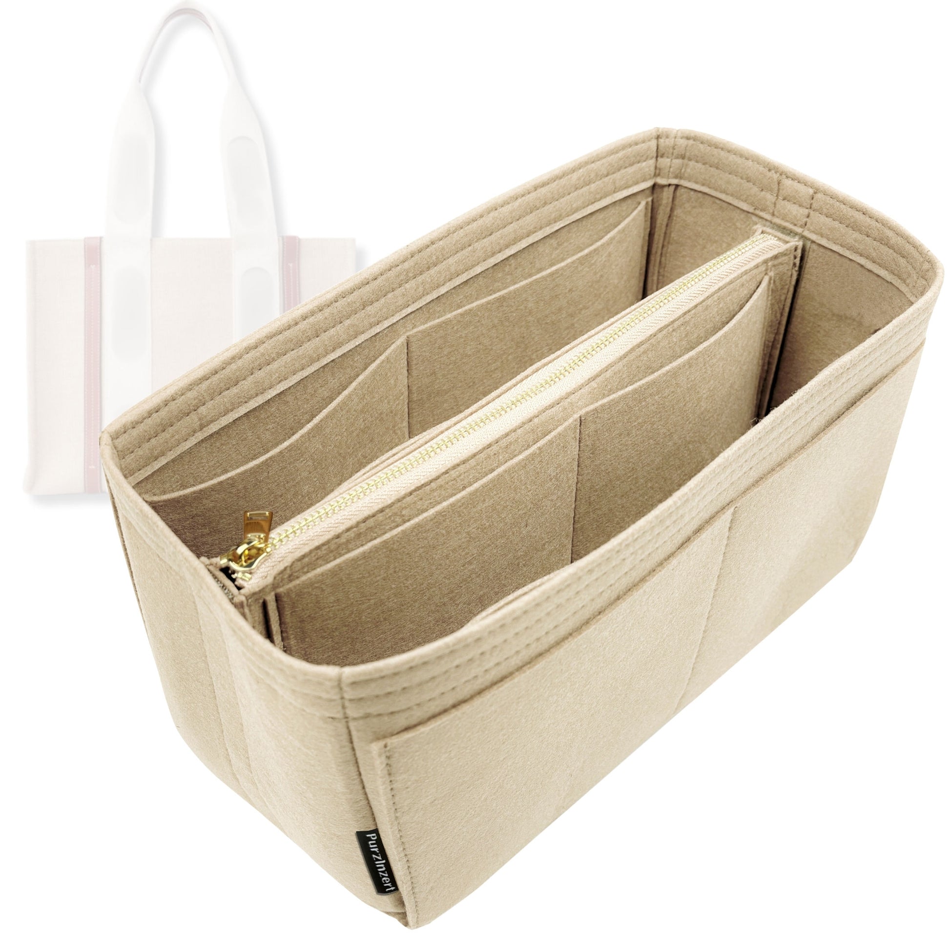 Bag Insert for (Chloe, Medium Woody Tote) Organizer Tote Purse Organiser Liner Shaper [Premium Felt Material]