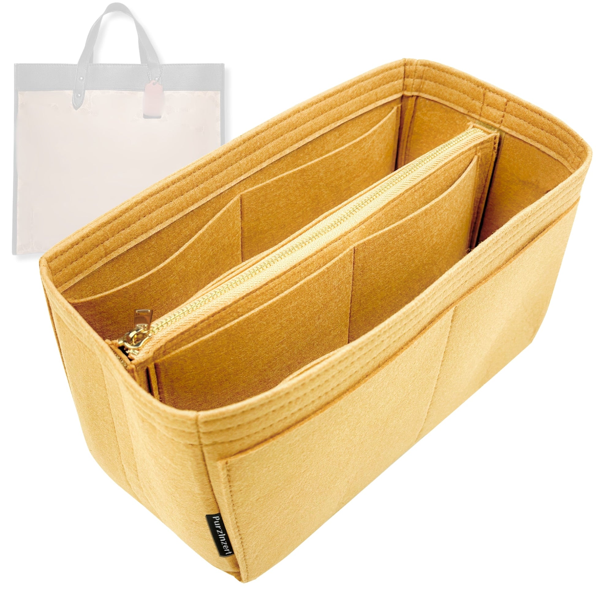 Bag Insert for (Coach, Field Tote 30) Organizer Tote Purse Organiser Liner Shaper [Premium Felt Material]