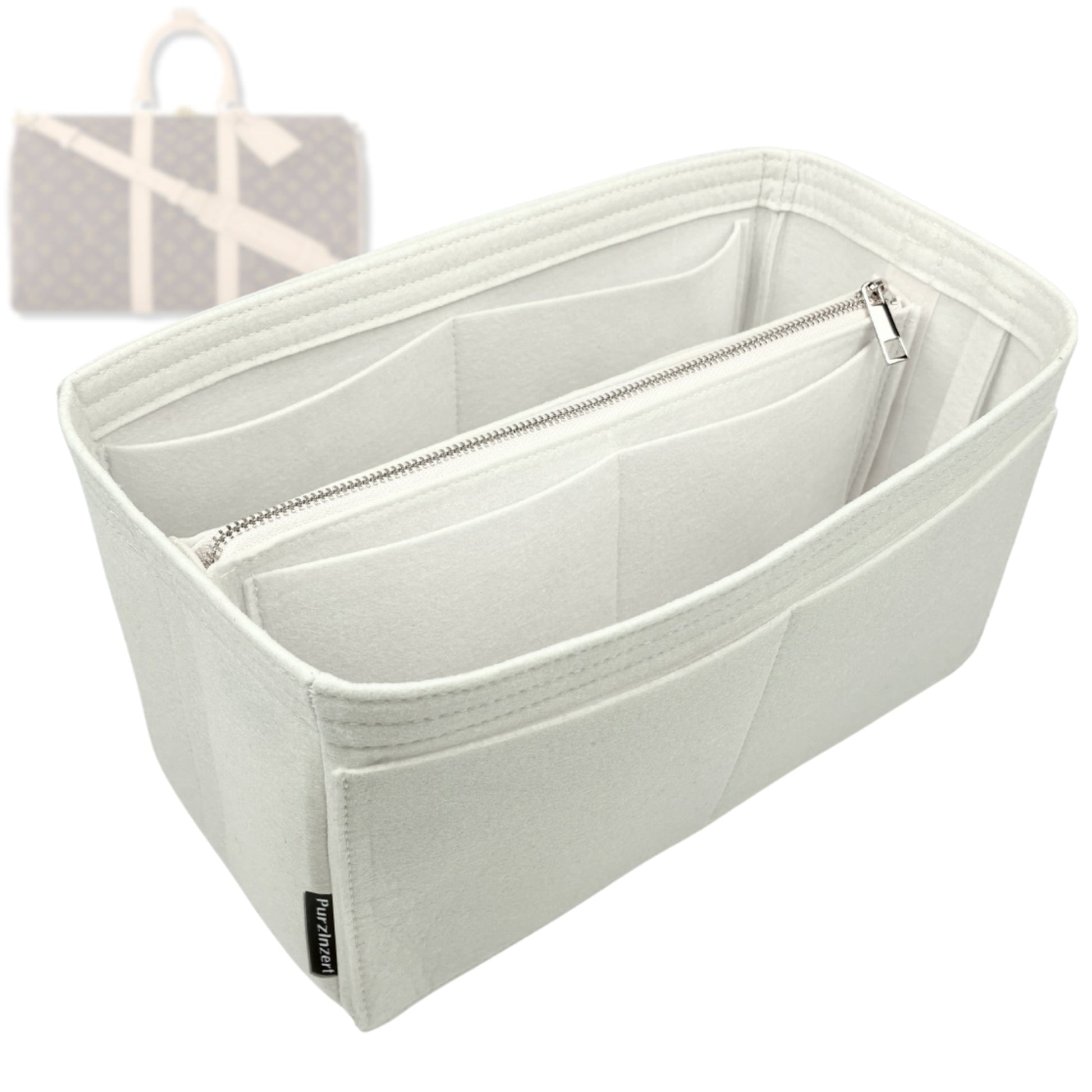 Bag Insert for (LV, Keepall XS) Organizer Tote Purse Organiser Liner Shaper [Premium Felt Material]