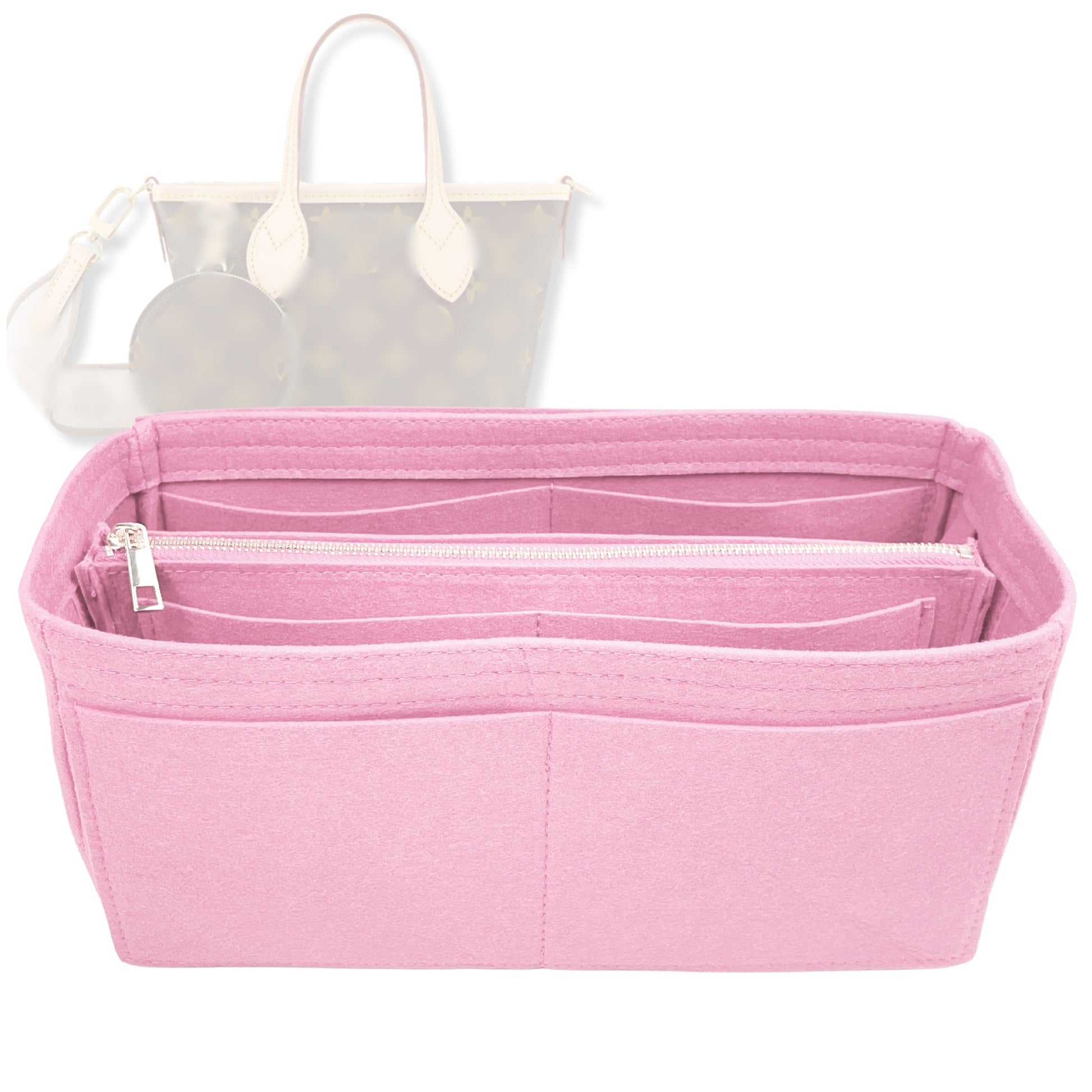 Bag Insert for (LV, Neverfull BB) Organizer Tote Purse Organiser Liner Shaper [Premium Felt Material]