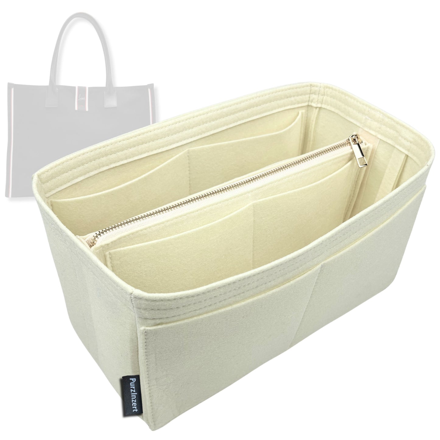 Bag Insert for (Christian Louboutin, Nastroloubi FAV XL) Organizer Tote Purse Organiser Liner Shaper [Premium Felt Material]