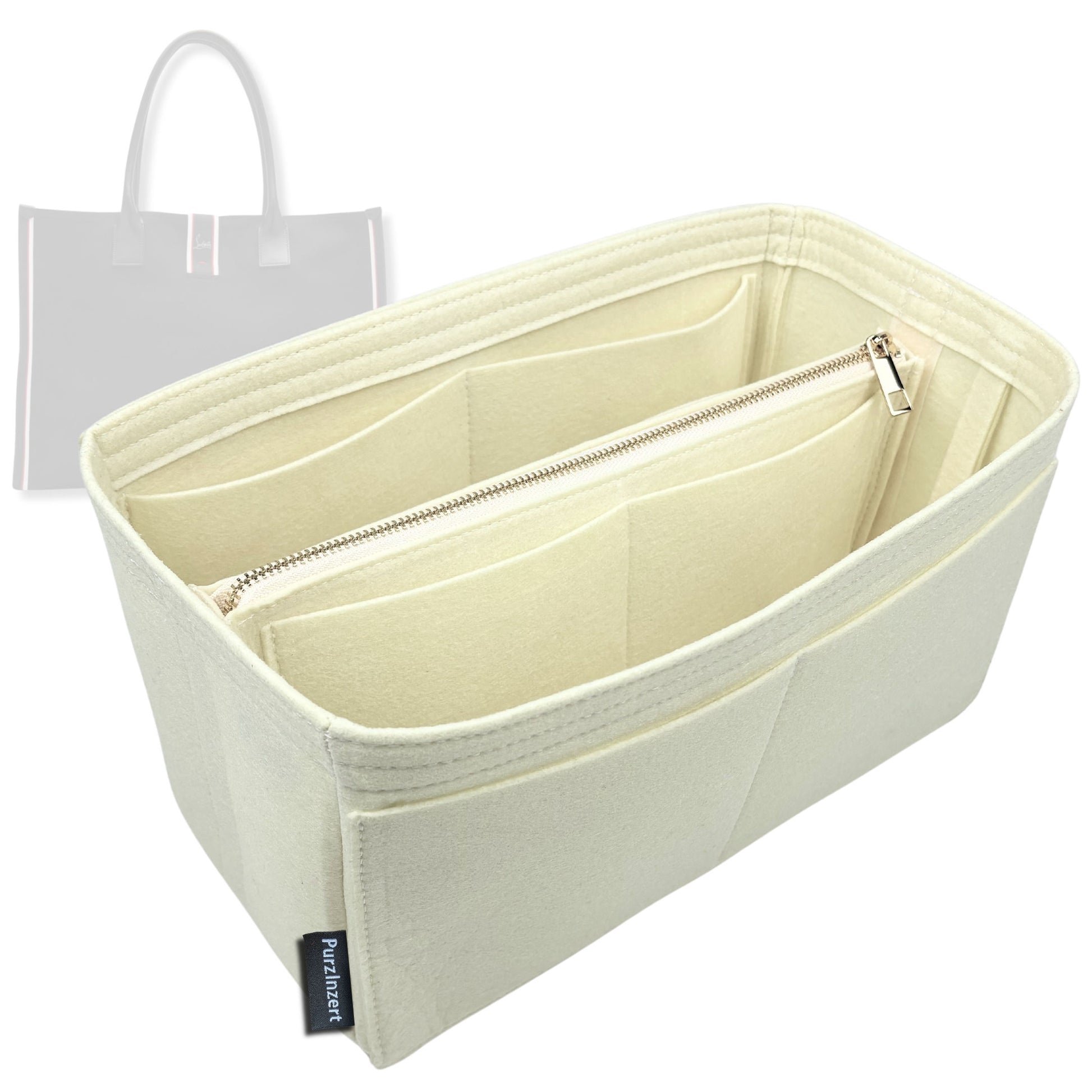 Bag Insert for (Christian Louboutin, Nastroloubi FAV XL) Organizer Tote Purse Organiser Liner Shaper [Premium Felt Material]