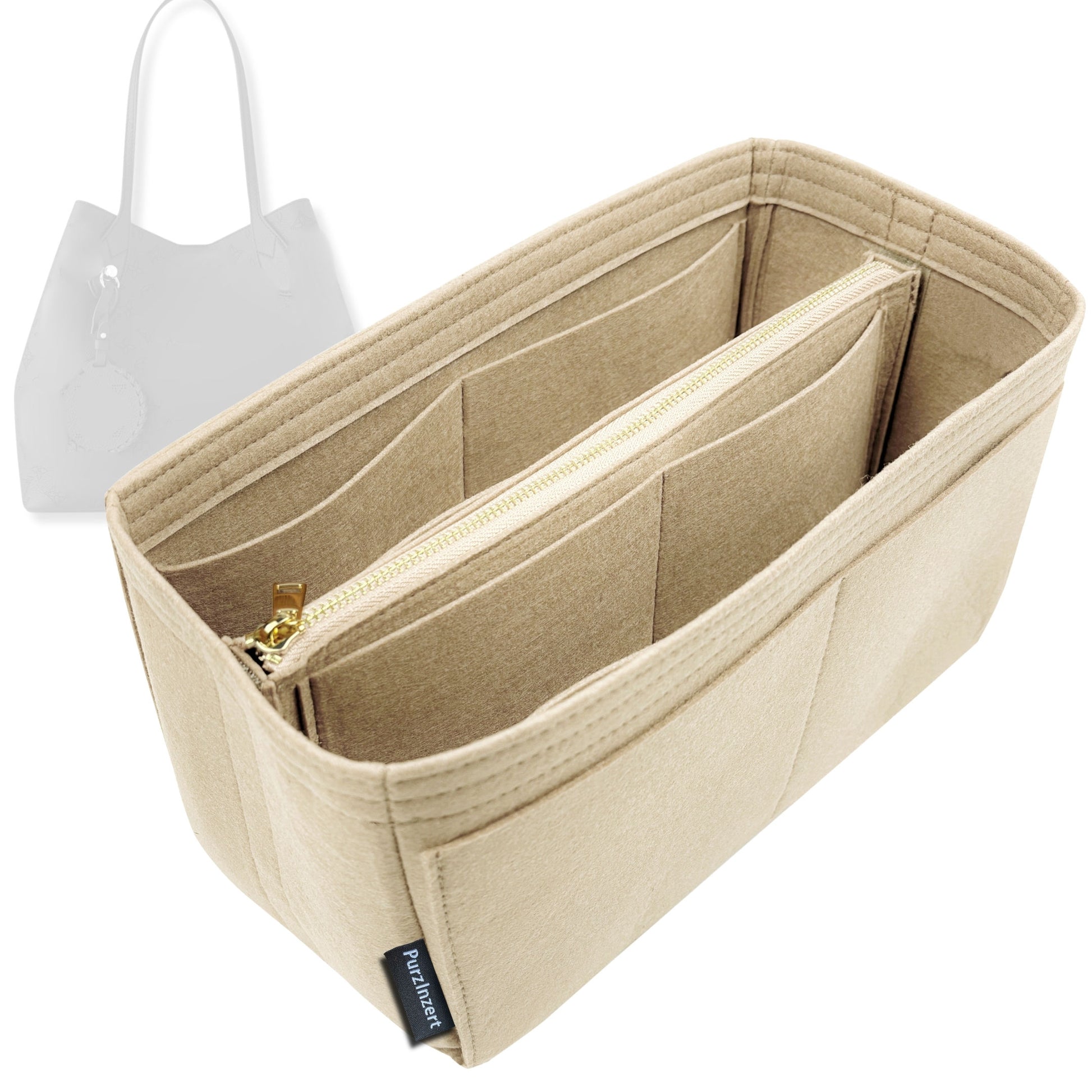 Bag Insert for (LV, Blossom MM (Medium)) Organizer Tote Purse Organiser Liner Shaper [Premium Felt Material]