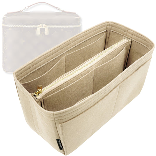 Bag Insert for (LV, Nice Vanity) Organizer Tote Purse Organiser Liner Shaper [Premium Felt Material]