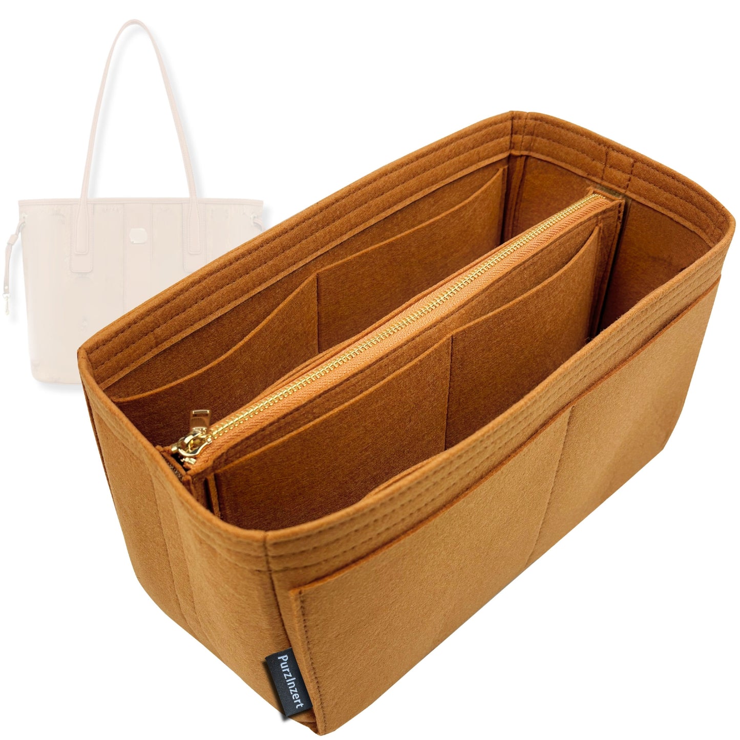 Bag Insert for (MCM, Reversible Liz Small) Organizer Tote Purse Organiser Liner Shaper [Premium Felt Material]