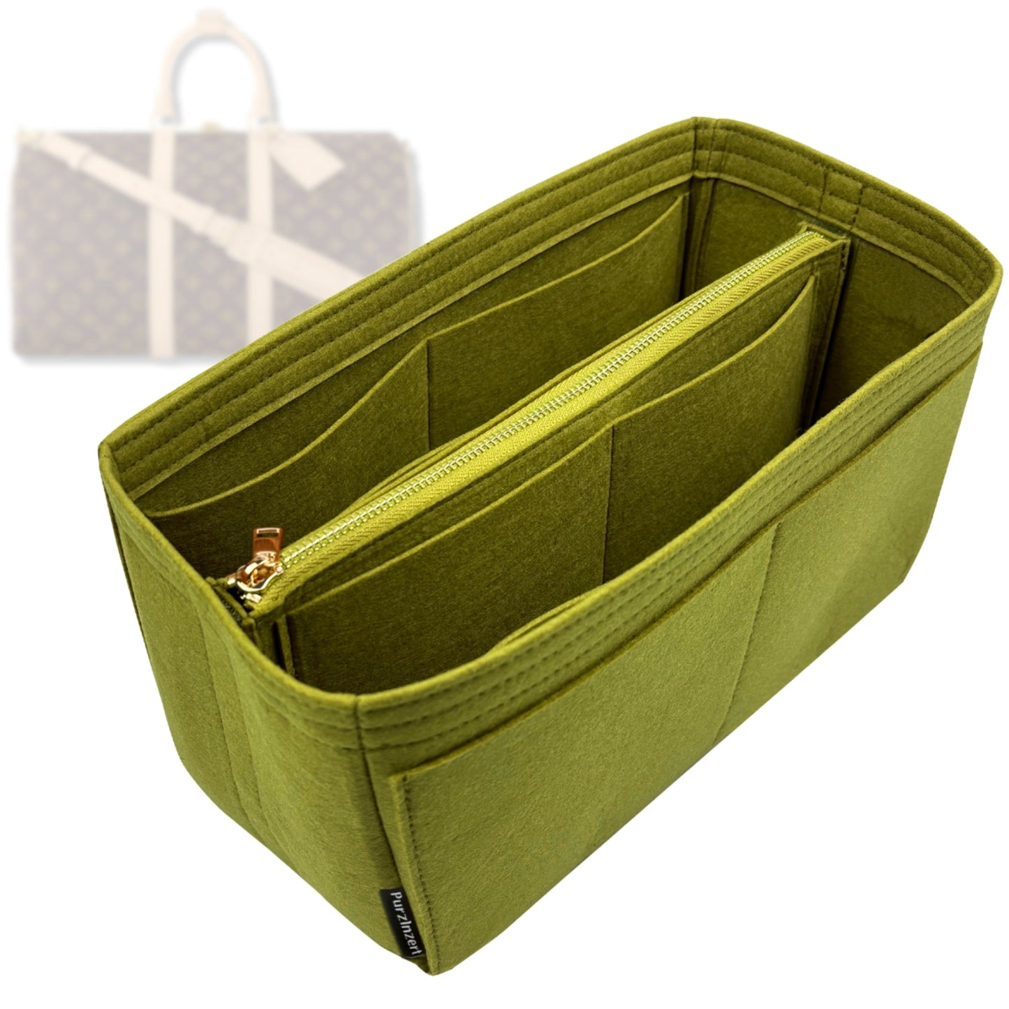 Bag Insert for (LV, Keepall 25) Organizer Tote Purse Organiser Liner Shaper [Premium Felt Material]