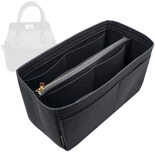 Bag Insert for (Hermes, Toolbox 20) Organizer Tote Purse Organiser Liner Shaper [Premium Felt Material]