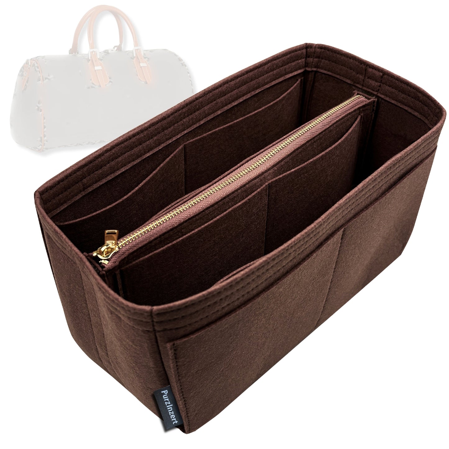 Bag Insert for (Goyard, Boston 45 bag) Organizer Tote Purse Organiser Liner Shaper [Premium Felt Material]