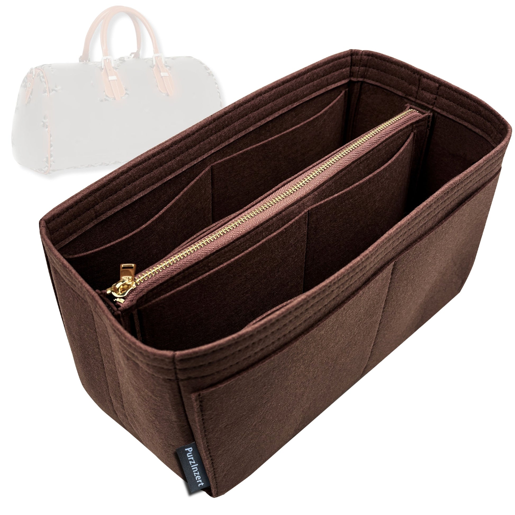 Bag Insert for (Goyard, Boston 45 bag) Organizer Tote Purse Organiser Liner Shaper [Premium Felt Material]