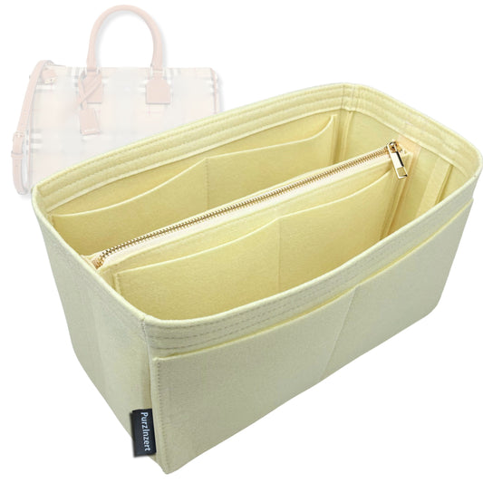 Bag Insert for (Burberry, Medium Check Bowling Bag) Organizer Tote Purse Organiser Liner Shaper [Premium Felt Material]