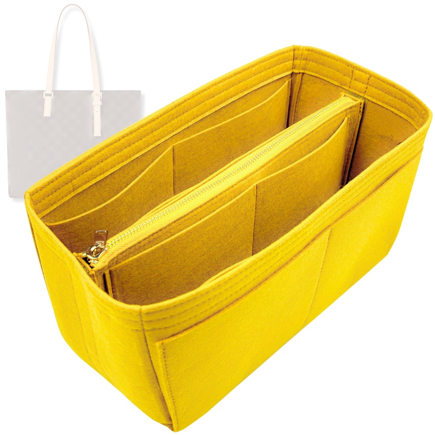 Bag Insert for (LV, Mezzo) Organizer Tote Purse Organiser Liner Shaper [Premium Felt Material]