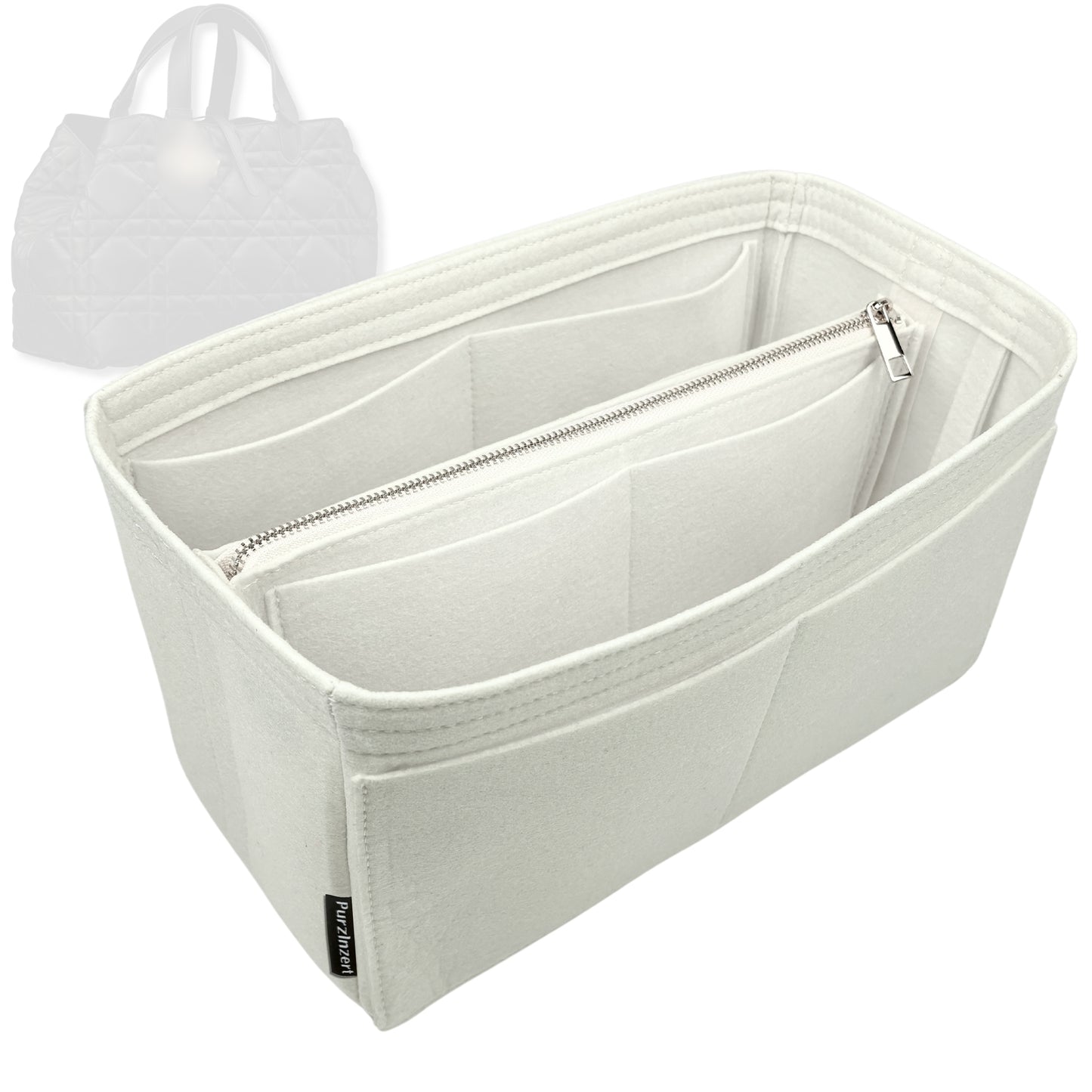 Bag Insert for (Dior, Small Toujours Bag) Organizer Tote Purse Organiser Liner Shaper [Premium Felt Material]